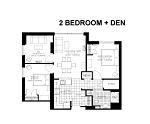 2 Bedroom Apartment Floor Plan With Den