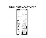 Bachelor Appartment Floor Plan