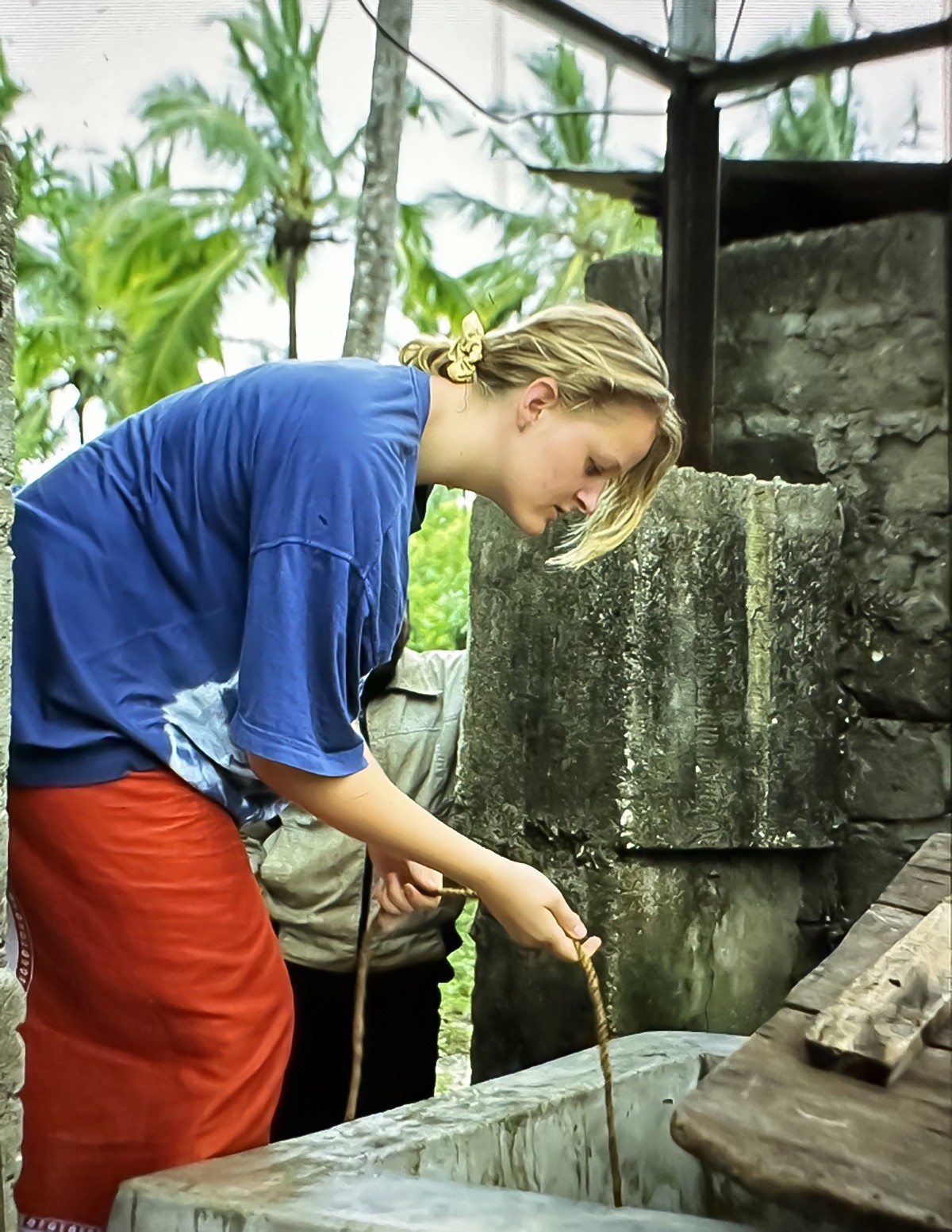As part of the overseas work, Katrin helped develop the town of Uroa, Zanzibar Island. Living in the East African village meant drawing water for cooking, cleaning, and construction. She was also involved in establishing a medical station in the town.