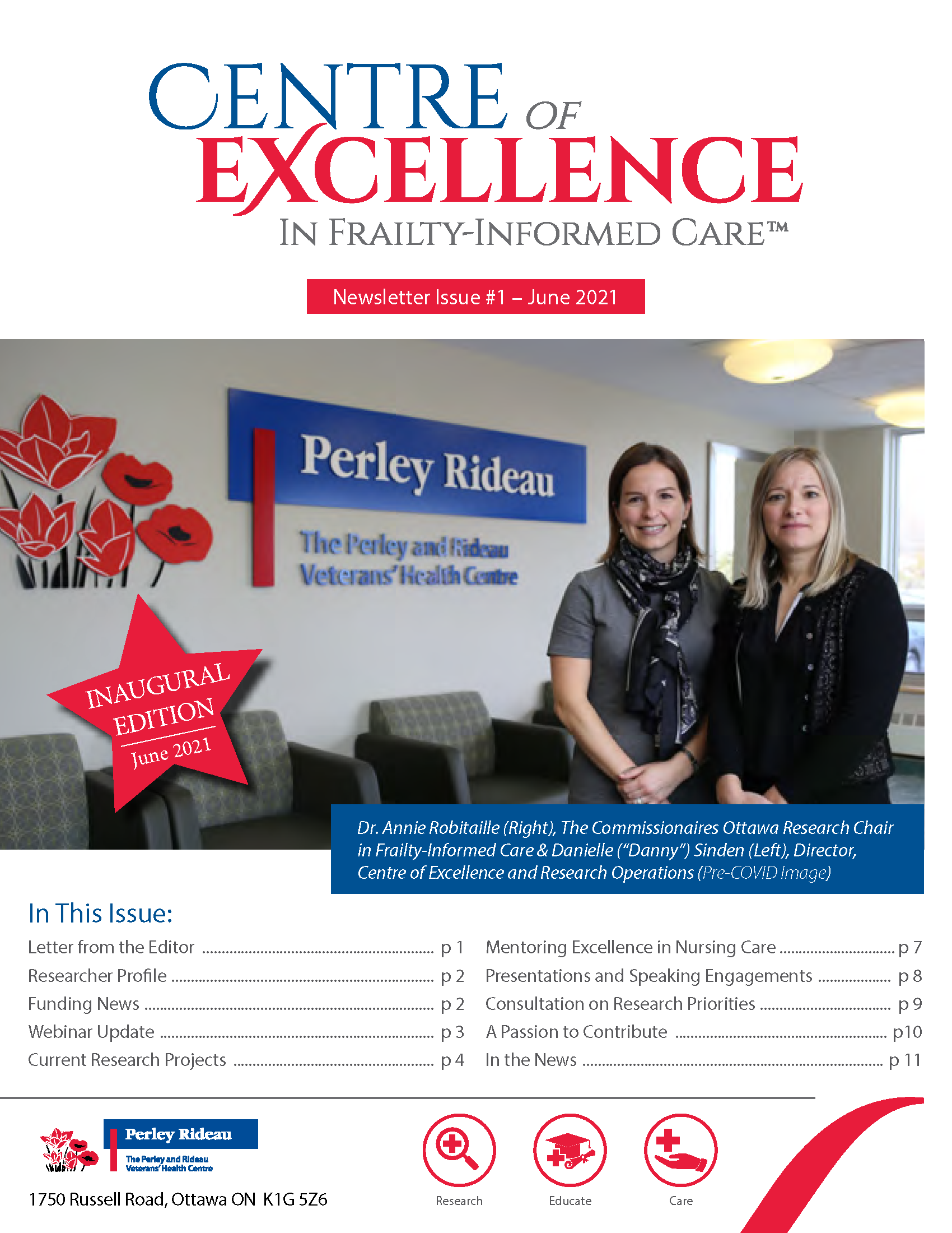 Center of Excellence in Frailty-Informed Care June 2021 Newsletter Cover