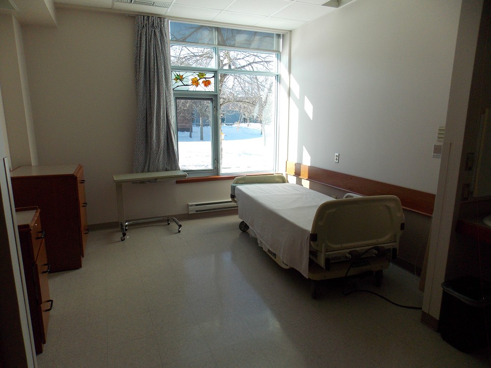 A typical long-term care room